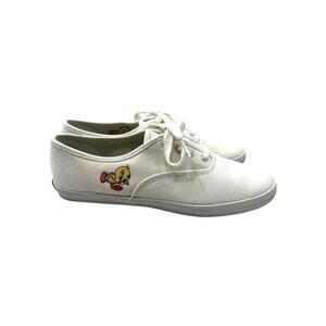 Vintage Embroidered Looney Tunes Keds 1993 White Tweety Bird Shoes Womens Size 7